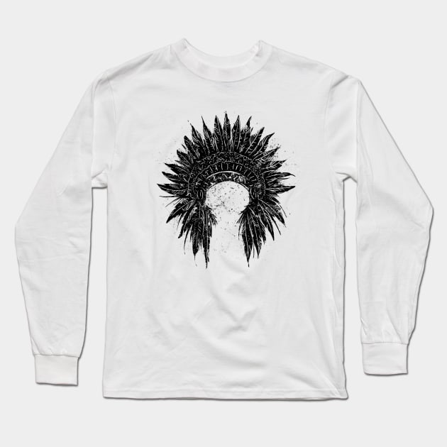 Native American chief Long Sleeve T-Shirt by barmalisiRTB